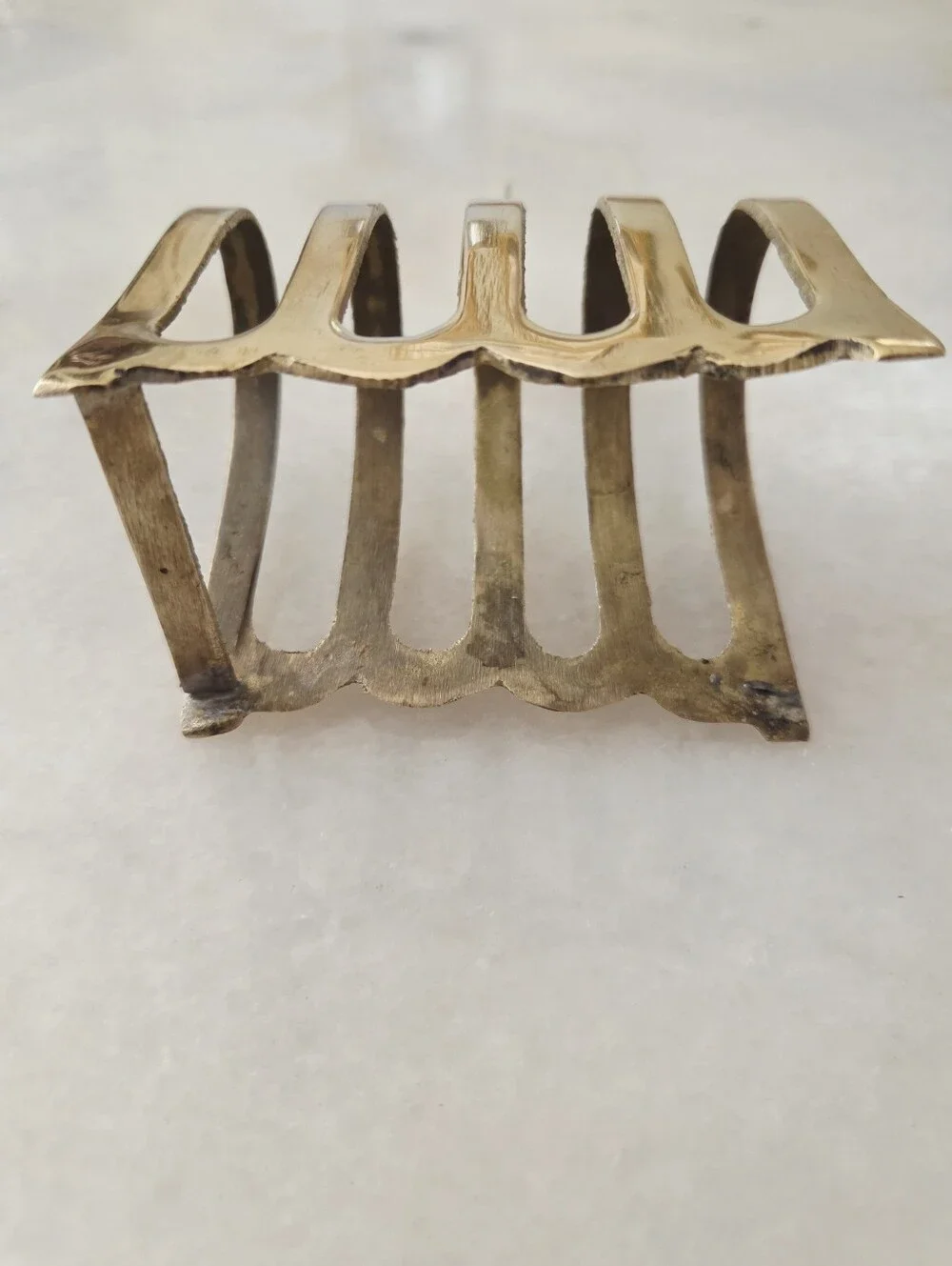Vintage Englush Traditional Brass Swan / Duck Letter Holder / Toast Rack